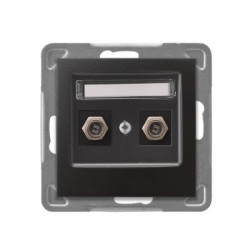 IMPRESJA Gniazdo antenowe typu F podwójne antracyt GPA-2YF/m/50