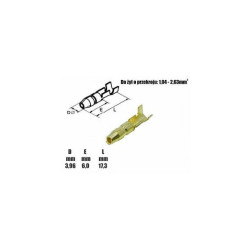 Konektor okr.4mm M nieizol. męski przewód 0.5-1.5mm