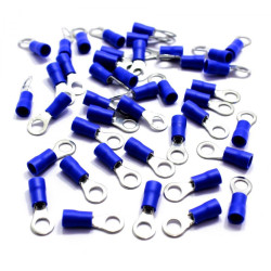 KONEKTOR OCZKOWY IZOLOWANY 5,3mm M5 100 SZT BLUE