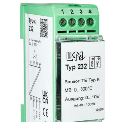 Przetwornik temperatury wy: Typ K we: 0 do 10 V 24 V DC