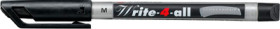 Felt-tipped pen, black, 1 mm, for metal/glass/paper, 14646