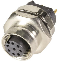 Złącze wielostykowe przemysłowe 8-pinowe M12 Montaż na płytce drukowanej Gniazdo HARTING
