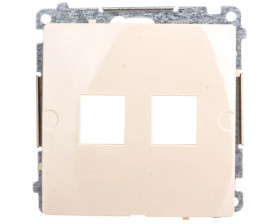 Simon Basic Pokrywa gniazda teleinformatycznego pojedynczego RJ Keystone płaska beżowa BMPT/12