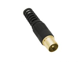 Wtyk antenowy CZARNY ZŁOTY