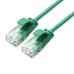 ROLINE UTP Data Center Patch Cord Cat.6A (Class EA), LSOH, bardzo cienki, zielony, 0,15 m