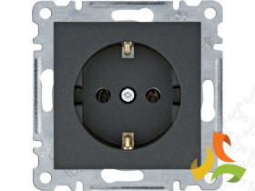 LUMINA Gniazdo pojedyncze z uziemieniem schuko czarne WL1053 HAGER