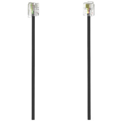 Hama 201138 Phone Cable RJ11 to RJ11 6p4c Black 6m