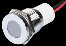 Q16F3CXXW12E Indicator LED, 12 V DC, 16 mm, wired, white/BrC