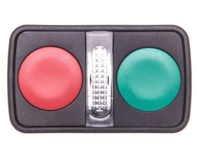 Napęd przycisku podwójny zielony/czerwony /O-I/ z podświetleniem z samopowrotem ZB5AW7A3740