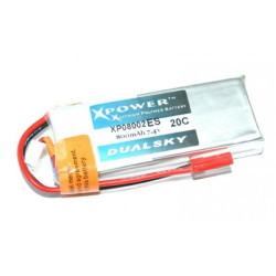 Pakiet LiPol Dualsky 800mAh 20C 2S 7.4V