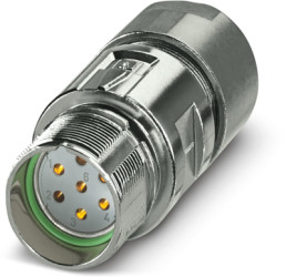 Jack, 7 pole, crimp connection, standard/ONECLICK quick locking system, straight, 1629132