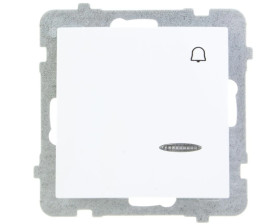 AS Przycisk /dzwonek/ z podświetleniem biały ŁP-6GS/m/00