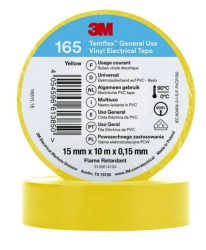 Taśma izolacyjna 15mm x 10m PVC Temflex 165 żółta 7100184732 /100szt./
