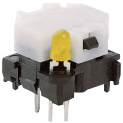 Marquardt 6425.4121 Key Switch 100mA 28V SPNO PCB Yellow LED 16mm No Cap