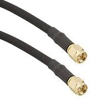 Coaxial cable, SMA plug (straight) to SMA plug (straight), 50 Ω, RG-58, grommet black, 750 mm, 135101-04-M0.75