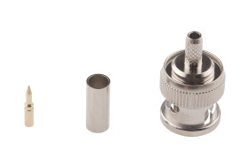 Złącze koncentryczne Montaż na kablu Męski 75Ω 1GHz Połączenie zagniatane typ kabla BT 3002