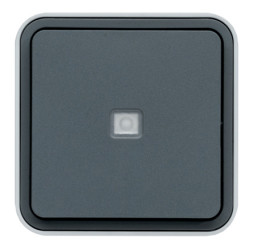 Włącznik światła, 10A, 250V, 1-przyciskowy, IP55, Hager