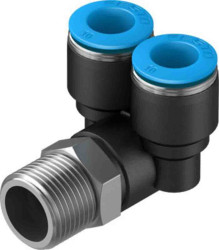Złączka pneumatyczna Wciskane 10 mm Wciskane 10 mm Festo Adapter gwintowany rozgałęźny