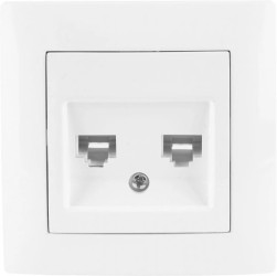 Gniazdo komputerowe podwójne VCX LC 41 Biały