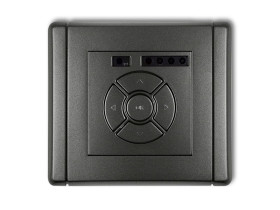 FLEXI Elektroniczny sterownik roletowy (sterowanie lokalne i pilotem sterowanie strefą) grafitowy 11FSR-3 KARLIK