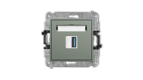 Icon Mechamizm Gniazda Pojedynczego Usb A-A 3.0 Szałwiowy 61Igusb-5