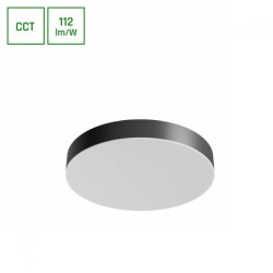 NYMPHEA OPTIMA BLACK 24W CCT 230V 120ST IP20 FI300X50MM BIAŁY CZARNY OKRĄGŁA