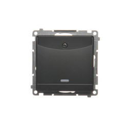 Simon 54 Łącznik hotelowy z podświetleniem (moduł) czarny mat do ramek S54 PREMIUM wymagane zastosowanie przek. DWH1.01/49