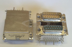 zastaw DJ120070-152 gniazdo + wtyk DSUB-15 GOLD kątowe ITT CANNON