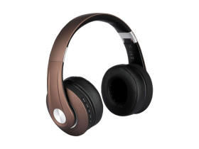 VT-6322 Słuchawki nauszne regulowane bezprzewodowe 500mAh brązowy 7732 V-TAC