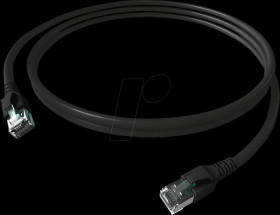 CP1KSBSBS0050 Cat.6a patch cable, S/FTP, FlexBoot, black, 5 m