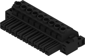 Socket, 9 pole, pitch 7.62 mm, straight, black, 1929810000