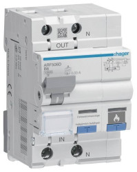 Wyłącznik różnicowoprądowy/automatyczny Hager ARF506D 2 styki 6 A 0.03 A 230 V