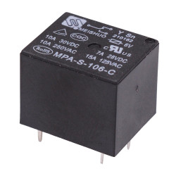 6V Mini Power PCB Relay SPDT 15A MPA-S-106-C
