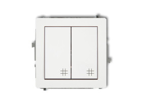 DECO Mechanizm łącznika podwójnego krzyżowego biały mat 25DWP-66 KARLIK