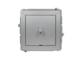 DECO Wyłącznik zwierny przycisk w stylu amerykańskim srebrny metalik 7DWPUS-4 KARLIK