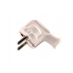 Wtyczka sieciowa WT-35 16A biała unishuko Elgotech kątowa