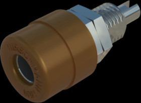 4 mm socket, screw connection, mounting Ø 8 mm, CAT O, brown, 930176105