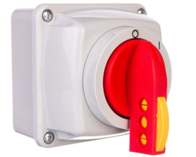 Łącznik krzywkowy 0-I 3P 16A w obudowie na kłódkę IP44 Łuk E16-13/5 951614