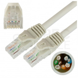 Patchcord UTP kat.5e kabel sieciowy LAN 2x RJ45 linka PVC szary 0,25m NEKU