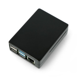 Obudowa do Raspberry Pi 4B - aluminiowa - czarna - LT-4BA04
