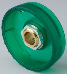 Rotary knob, 8 mm, PC, green, Ø 41 mm, H 14 mm, B8341085