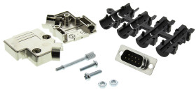 Złącze D-Sub 9-pinowe 45° Złoto na niklu