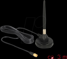 12421 GSM Antenna SMA plug 3 dBi, outdoor, black