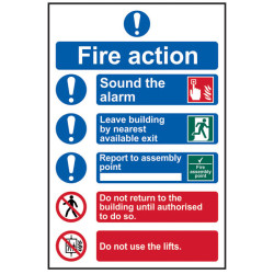 Scan 0178 Fire Action Procedure - PVC 200 x 300mm