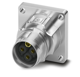 Złącze wielostykowe przemysłowe 4-pinowe M17 Montaż przedni Gniazdo Phoenix Contact