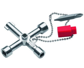 Klucz do szaf sterowniczych NWS 70 mm liczba profili 4 Klucz krzyżowy