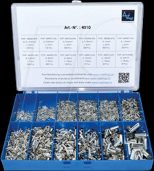 Assortment of uninsulated bootlace ferrules, 0.1 - 25 mm², set o