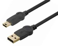 KAB120AA5.015 Kabel USB - z jednej strony wtyk USB typu A z drugiej wtyk A5-5PC [mini A 5 pinów] czarny, 1.5m