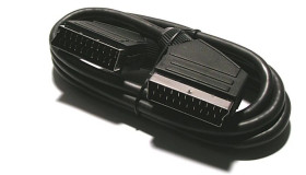 Kabel Audio-Video EURO SCART (wtyk 21-pin / wtyk 21-pin) czarny 1,2-1,5m