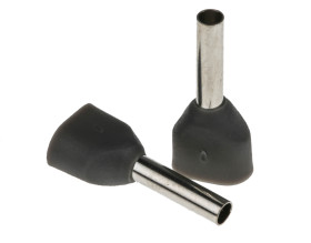 Końcówka tulejkowa izolowana 2 x 0.75mm² długość 8mm Szary średnica 2.1mm Izolowane RS PRO